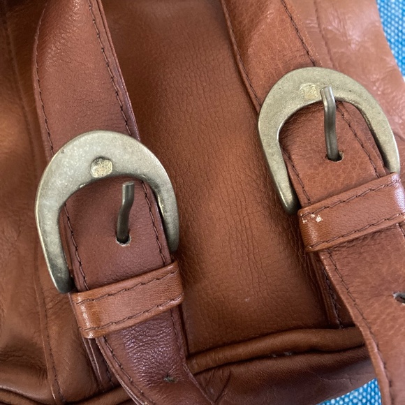 Frye Benchcrafted Genuine Brown Leather Backpack Mini Sling Purse - Picture 6 of 8